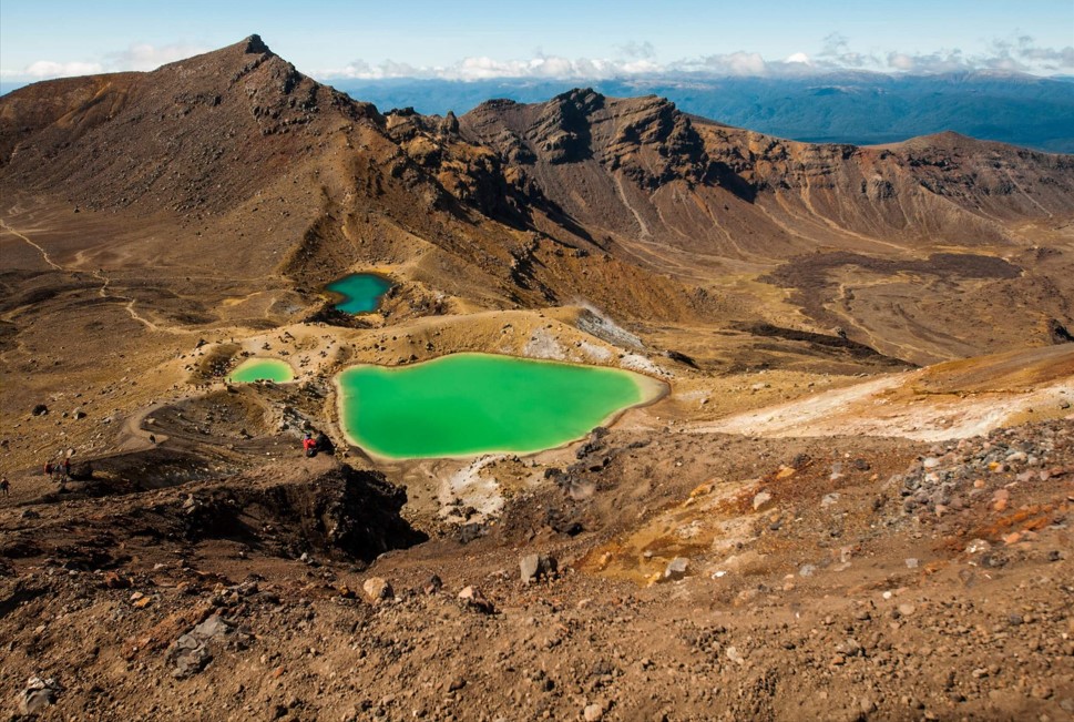 công viên quốc gia tongariro Hồ Emerald gây ấn tượng với màu xanh ngọc bích đặc trưng