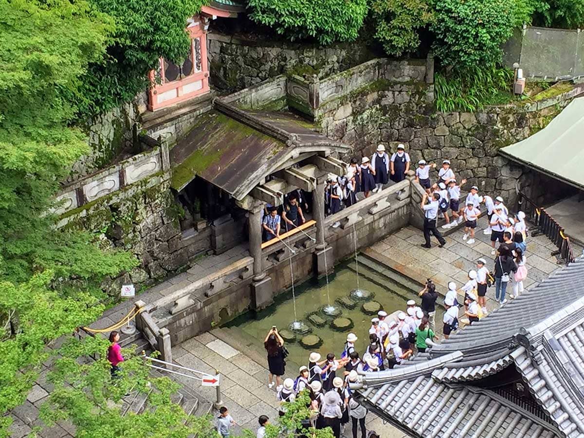 kiyomizu-dera Thác Otowa - Dòng nước thần thánh đầy huyền bí ở Chùa Thanh Thủy