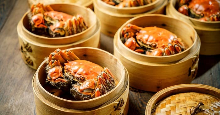 du lịch thượng hải Cua lông hấp thơm ngậy, thịt mềm ngọt, đặc sản tinh tế của ẩm thực Thượng Hải