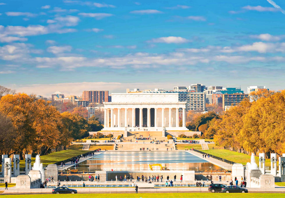 washington d.c Đài tưởng niệm Lincoln – công trình uy nghi, tôn vinh vị Tổng thống vĩ đại của nước Mỹ