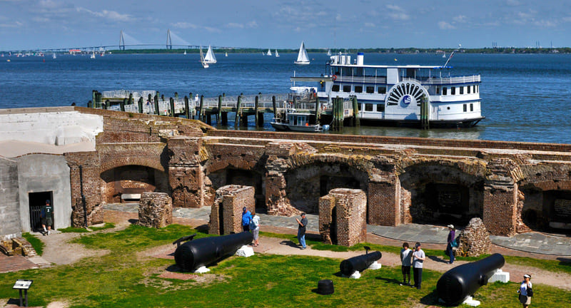 charleston Pháo đài Fort Sumter National Monument ghi dấu mốc lịch sử quan trọng của cuộc Nội chiến Hoa K