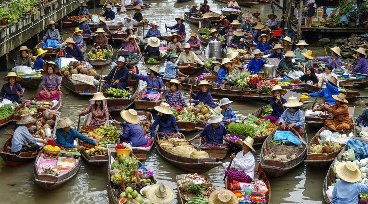 Chợ nổi Tha Kha – nét đẹp mộc mạc của văn hóa sông nước Thái Lan