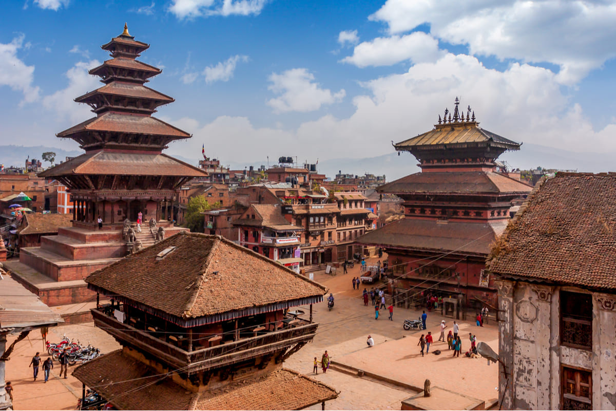 du lịch nepal Bhaktapur là thành cổ nổi tiếng với kiến trúc Newar đặc sắc