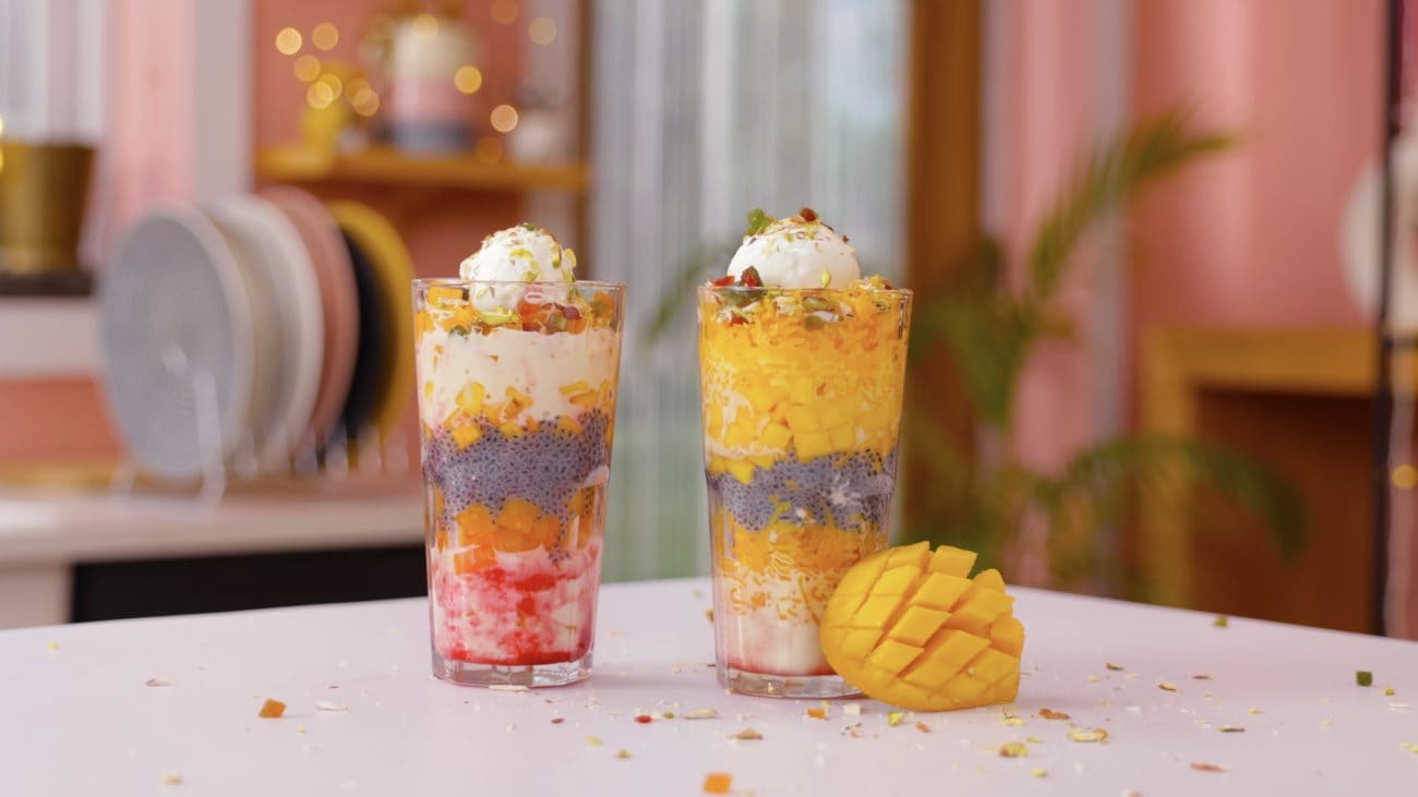 ẩm thực myanmar Faluda là món tráng miệng mát lạnh nhiều màu sắc, rất được yêu thích tại Myanmar
