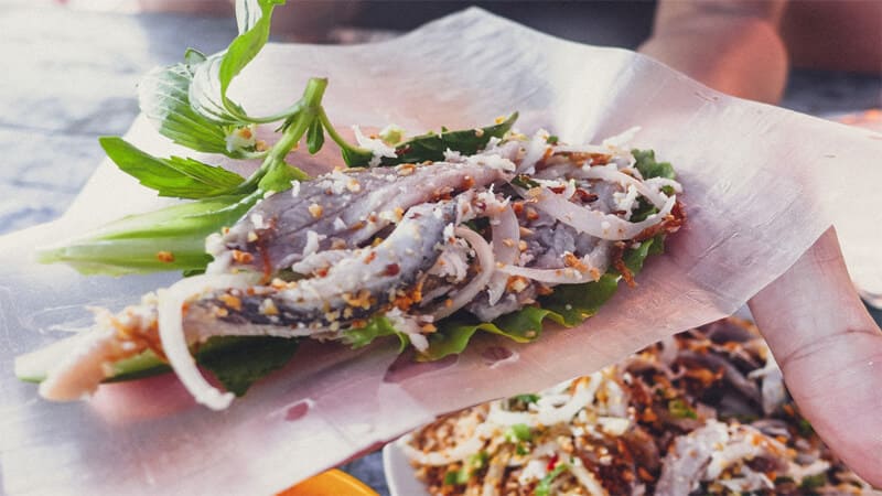 ẩm thực hà giang Gỏi cá bỗng là món ngon đáng thử khi khám phá Hà Giang