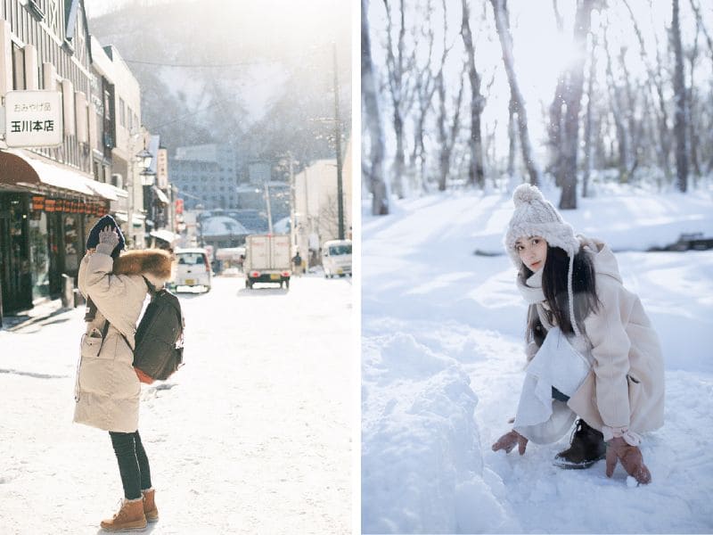 ngắm tuyết ở nhật bản Chuẩn bị áo ấm, găng tay và giày chống trượt để thoải mái ngắm tuyết ở Nhật Bản