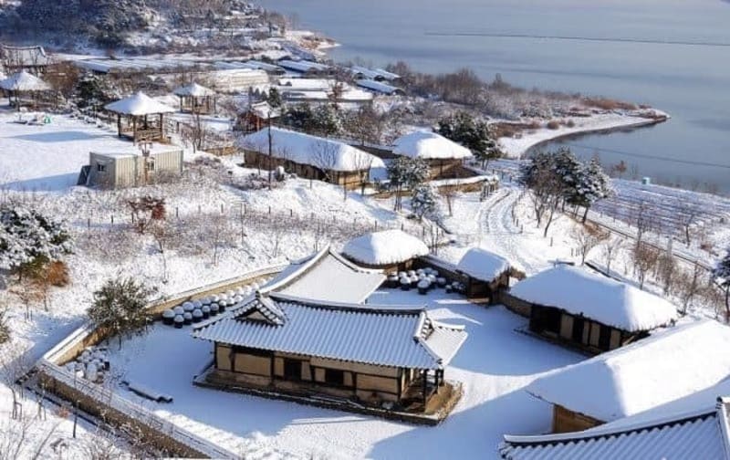 du lịch hàn quốc tháng 12 Đảo Jeju tháng 12 hấp dẫn với cảnh biển mùa đông phủ tuyết trắng